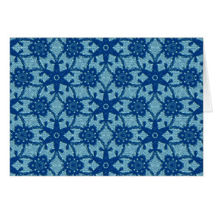 Dentelle antique - saphir et bleu-clair