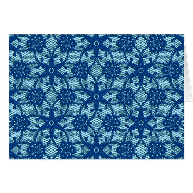 Dentelle antique - saphir et bleu-clair (Devant Horizontal)