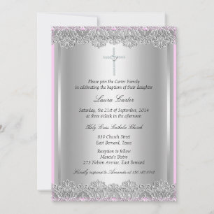 Dentelle & Baptême croisé / Invitation Christening
