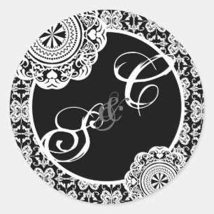 Dentelle blanche arabesque, autocollant souvenir m