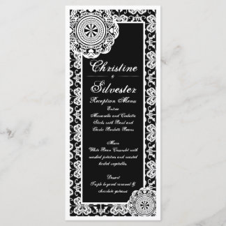 Dentelle blanche arabesque, menu et programme