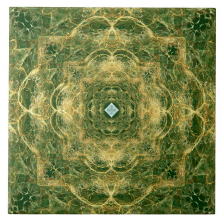 Dentelle blanche d'or de diamant sur le carreau de
