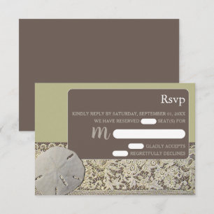 Dentelle de sable, Mariage de plage Vintage RSVP
