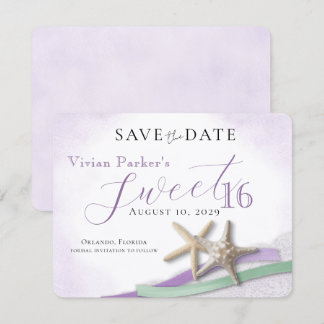 Dentelle d'étoile de mer Sweet 16 Save the Date