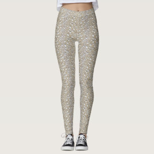 Dentelle d'or Motif Yoga Gym Exercice Leggings Pan