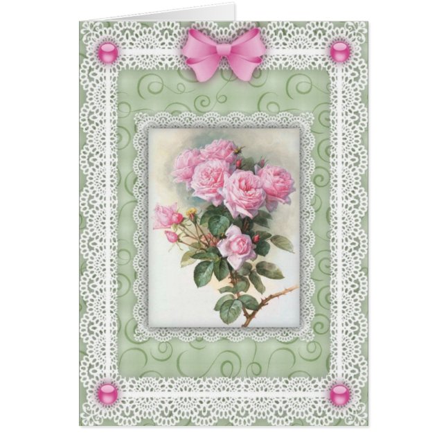 Dentelle du n des roses roses (Devant)