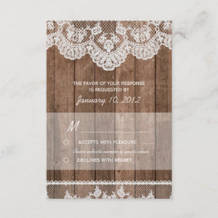 Dentelle et bois blanc rustique RSVP