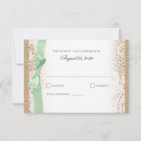 Dentelle et burlap de baguette de menthe Réponse