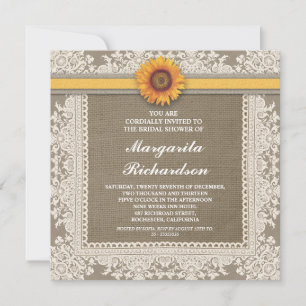 dentelle et tournesol nuptiale invitations à la do