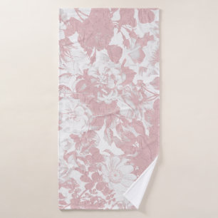 Dentelle florale blanche de corail rose à la mode