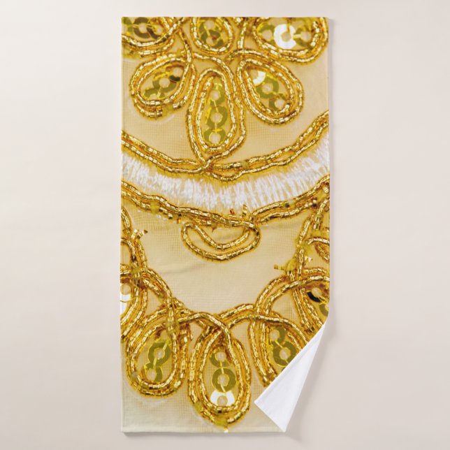Dentelle jaune doré rayé. texture Arrière - plan,  (Serviette de bain)
