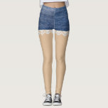 Dentelle Leggings Denim Shorts<br><div class="desc">Cette conception a été créée par art numérique. Elle peut être personnalisée en cliquant sur le bouton personnaliser et en modifiant la couleur, en ajoutant un nom, des initiales ou vos mots préférés. Contactez-moi à l'adresse colorflowcreations@gmail.com si vous souhaitez que ce design soit disponible sur un autre produit. Achetez ma...</div>
