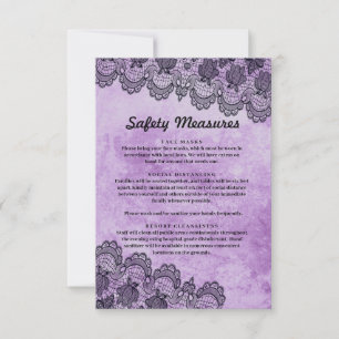 Dentelle noire violet Mariage gothique Mesures de