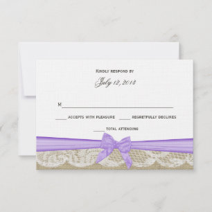 Dentelle romantique et réponse à la cou violette