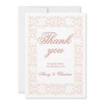 Dentelle rose élégante personnalisée merci panier
