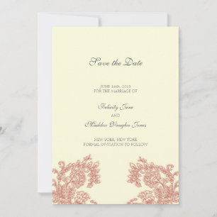 Dentelle vintage Enregistrer la carte de date