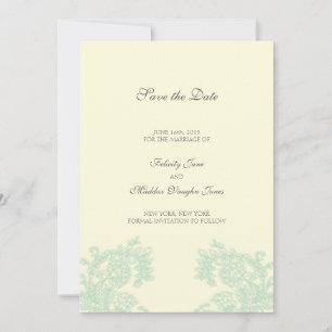 Dentelle vintage Enregistrer la carte de date
