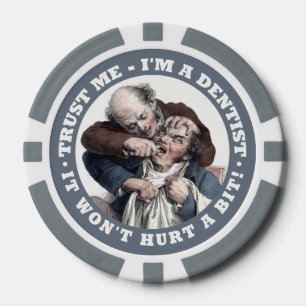 DENTIST humour personnalisé nom jetons de poker