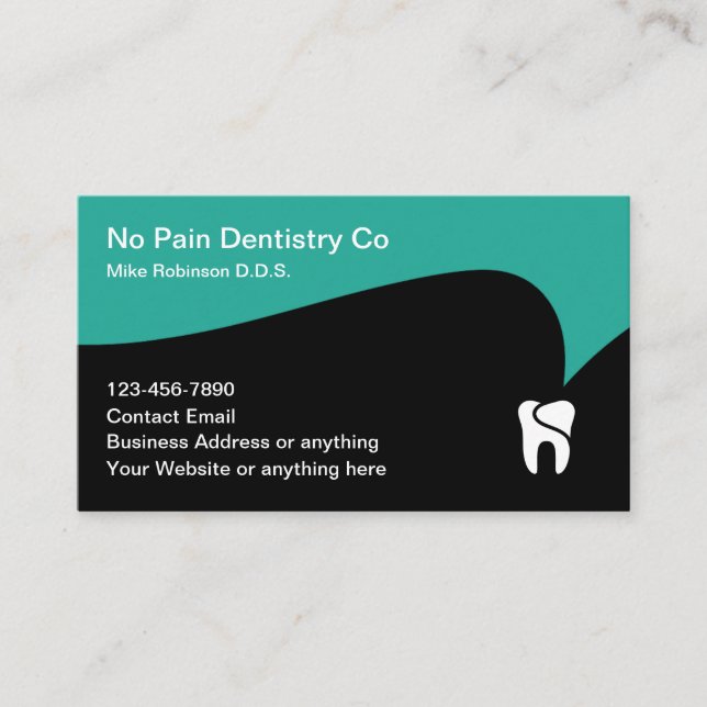 Dentist Office Moderne Carte de visite des dents (Devant)
