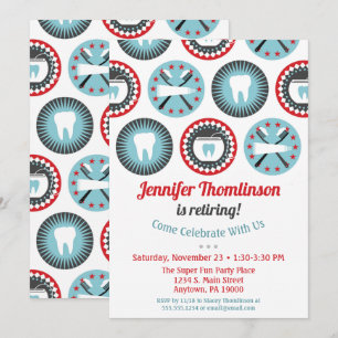 Dentist Retraite Invitation Dental Hygiéniste dent