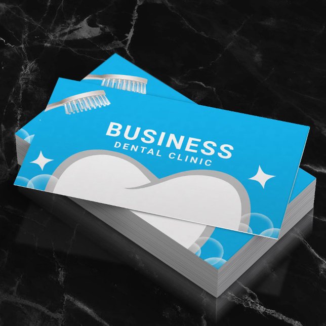 Dentist Tooth & Toothbrush Blue Dental Rendez-vous (Créateur téléchargé)