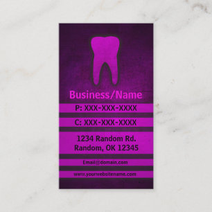 Dentiste de grunge rose dent carte de visite sur m