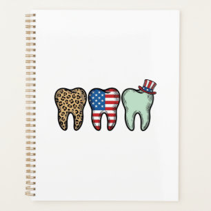 Dentiste Patriotique Dent Vintage Léopard Chemise 