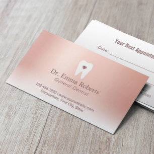 Dentiste rose d'or de rendez-vous de coeur