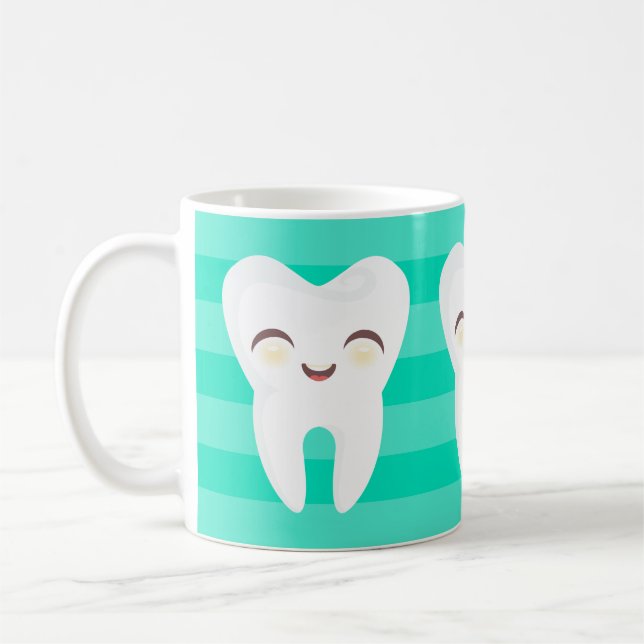 Dents mignonnes de bande dessinée - tasse de (Gauche)