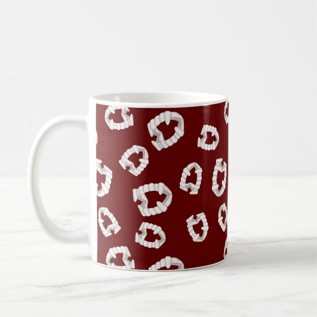 Dents Vampire en plastique - Mug de café à vin (Gauche)