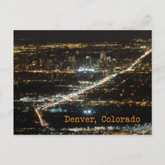 Denver Colorado à la carte postale de nuit
