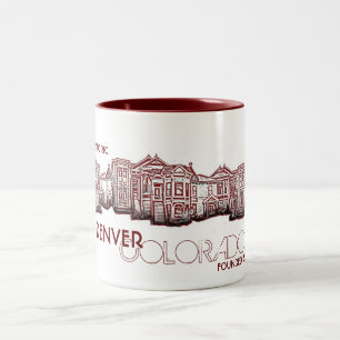 Denver Colorado historique rouge vieille ville mug