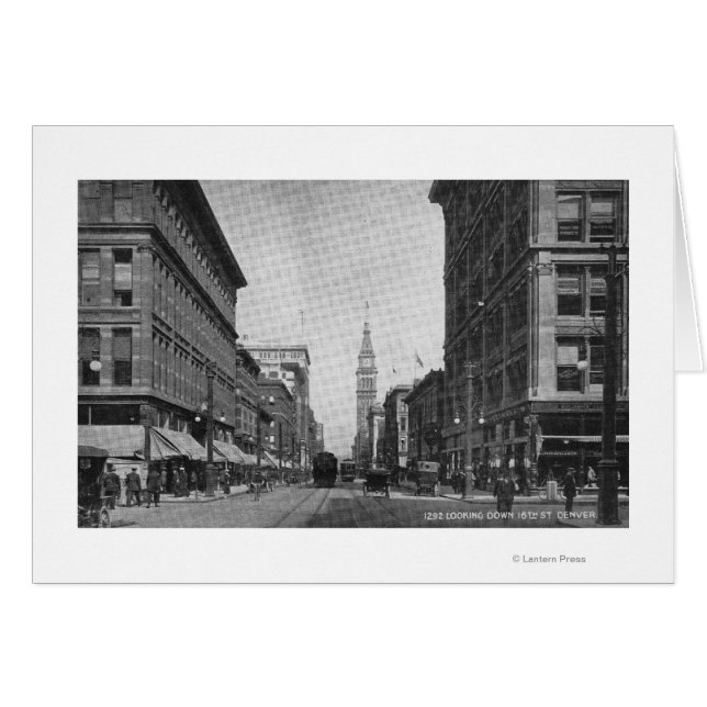 Denver, Colorado - Vue sur la 16ème rue (Devant horizontal)