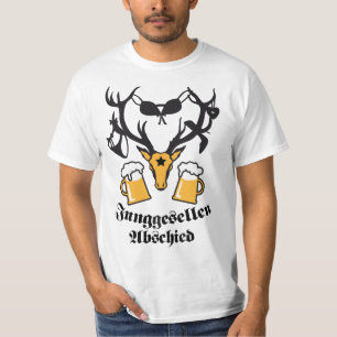 Départ de célibataire bois de cerf JGA Beer TShirt