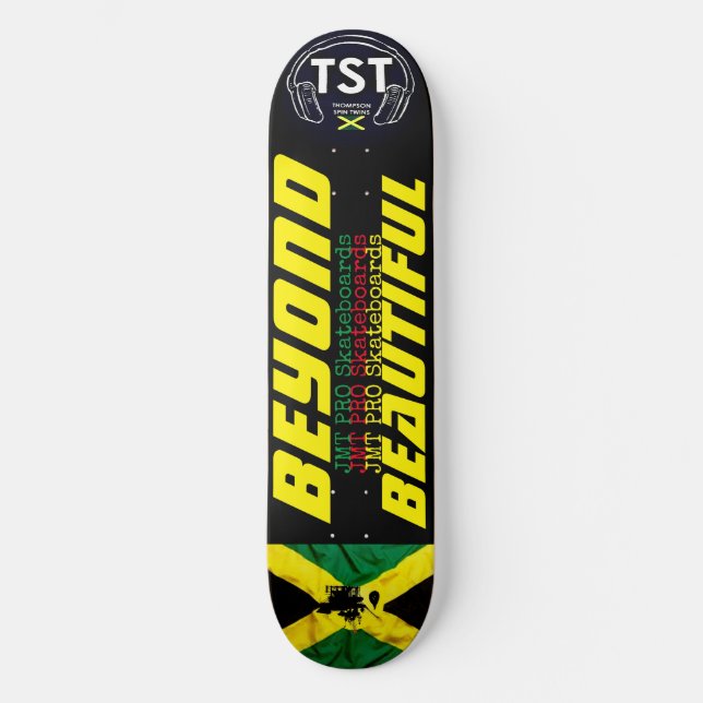 DÉPASSANT LA BEAUTÉ Planche de skateboard 8 1/2" (Recto)
