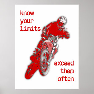 Dépassez vos limites Poster de Motocross Vélo de C
