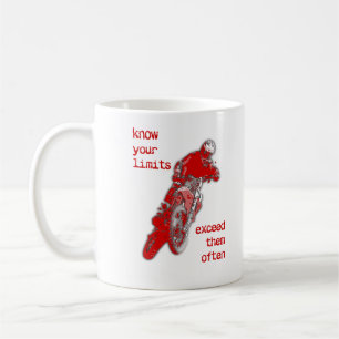 Dépassez votre tasse de motocross de vélo de