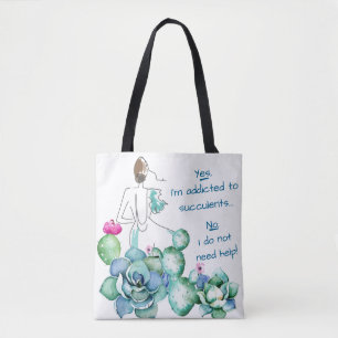 Dépendant dans le sac fourre-tout à Succulents