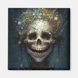 Déplaisant crâne gothique foncé Imaginaire magnet