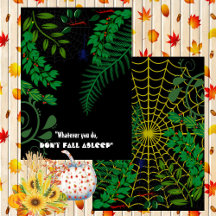 Déplaisant Gory Green Foliage nuit noire Halloween