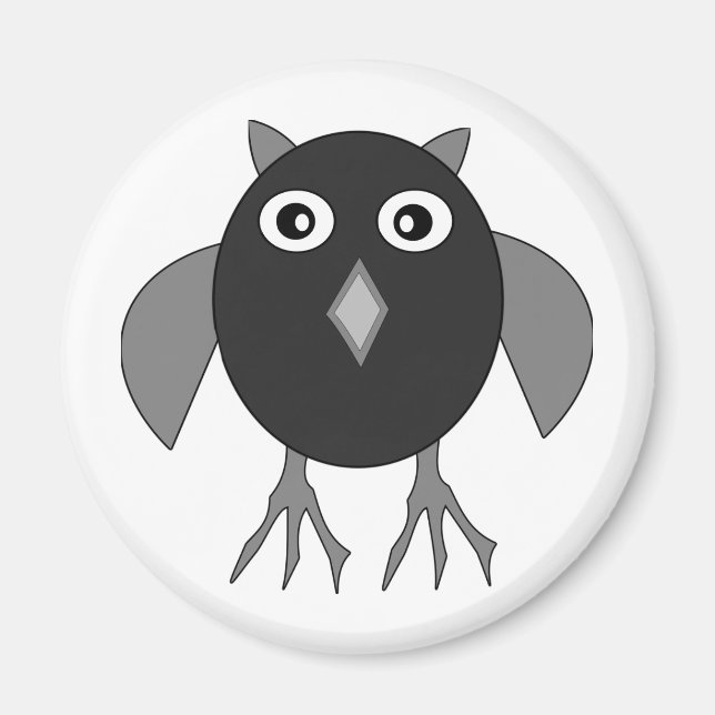 Déplaisant Halloween Owl Magnet (Devant)
