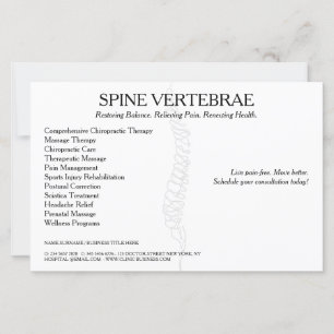 Dépliant de chiropraticien thérapeute en massage a