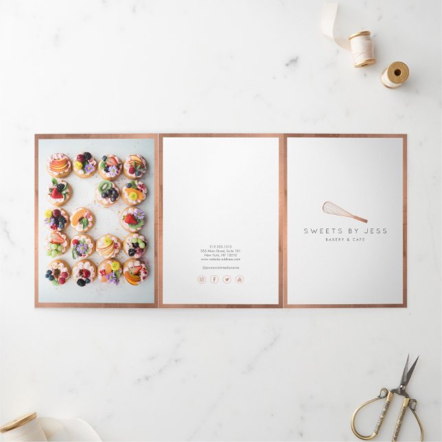 Dépliant de menu de traiteur de la boulangerie Ros (Extérieur)