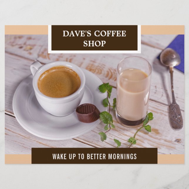 Dépliant d'ouverture du grand magasin de café (Devant)