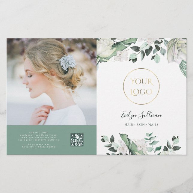 dépliant élégant vert émeraude (Devant)