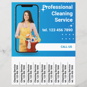 Dépliant promotionnel pour service de nettoyage Ba