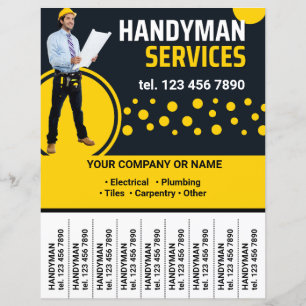 Dépliant promotionnel pour services d'homme à tout