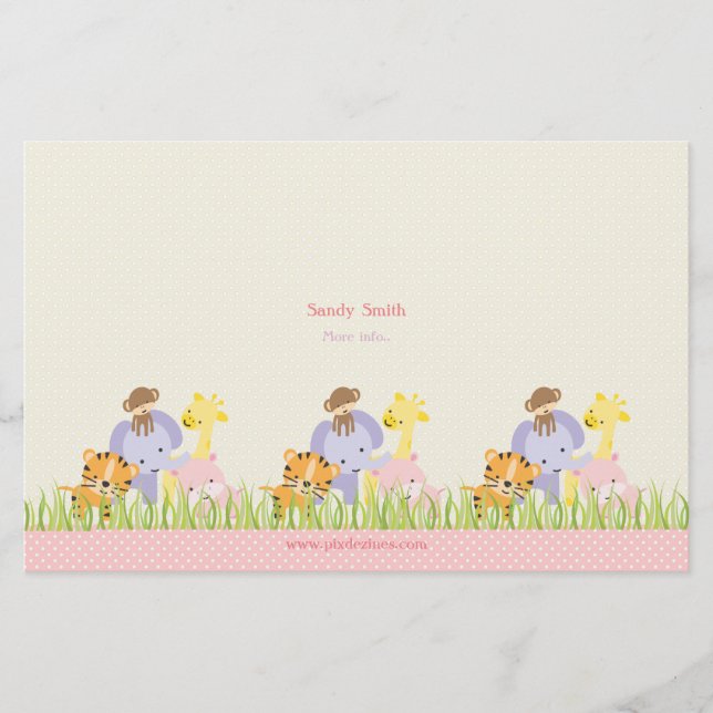 Dépliant triptyque de la garderie Jungle de Fun de (Devant)