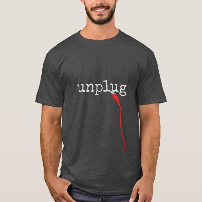 DÉPLUG Texte Avec T-Shirt USB (Devant)
