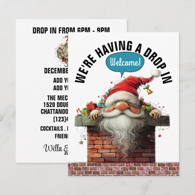 DÉPOSER DANS Carte Vacances Plat (Devant / Derrière)